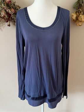 White House Black Market Fairycore Blue Layered Long Sleeve Top